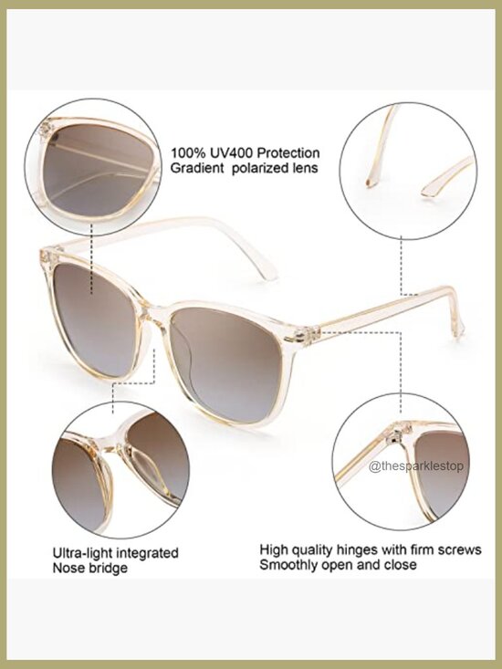 Polarized Square Mirrored Sunglasses with UV Protection main image 5